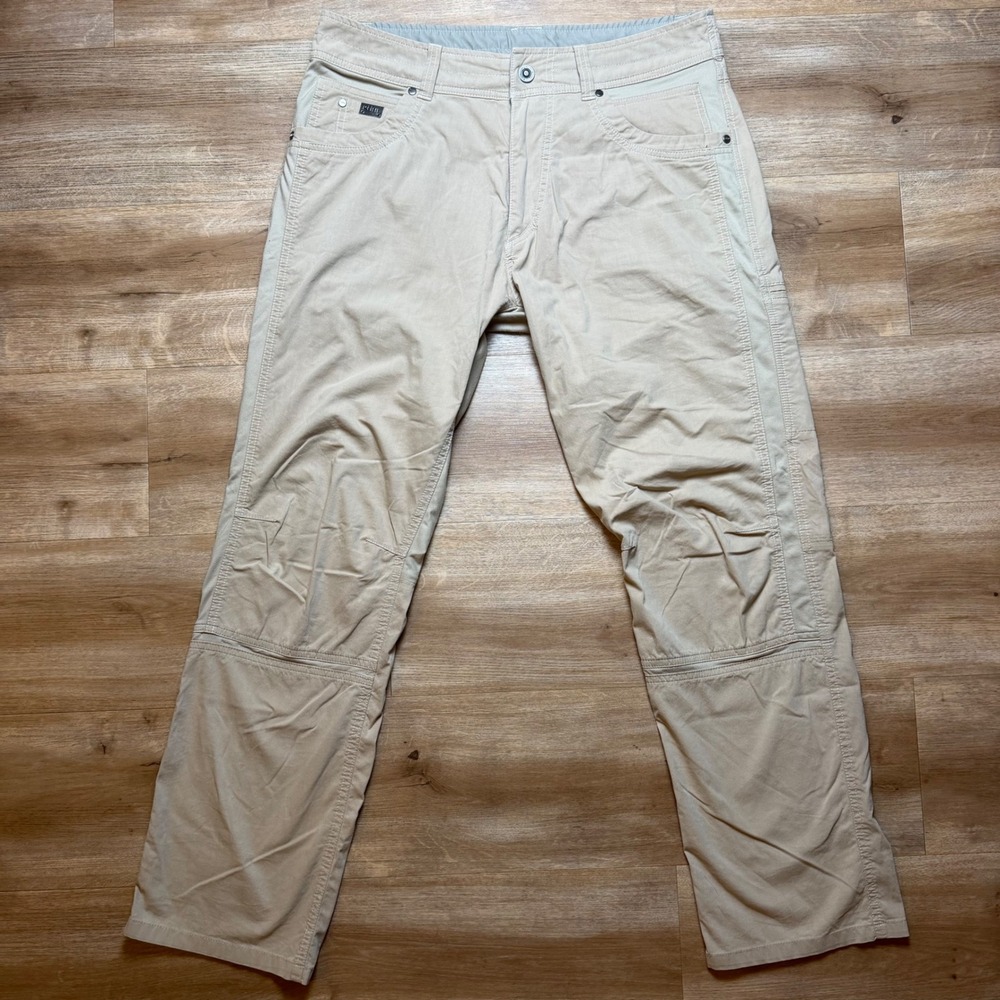 KUHL Radikl Pants Men 34x32 Tan Khaki Hiking Stretch Hybrid Trousers Outdoors